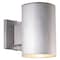 Vaxcel Chiasso Aluminum 1 Light Silver Dark Sky Cylinder Outdoor Wall Lantern CO-OWD050SL - alternate 1